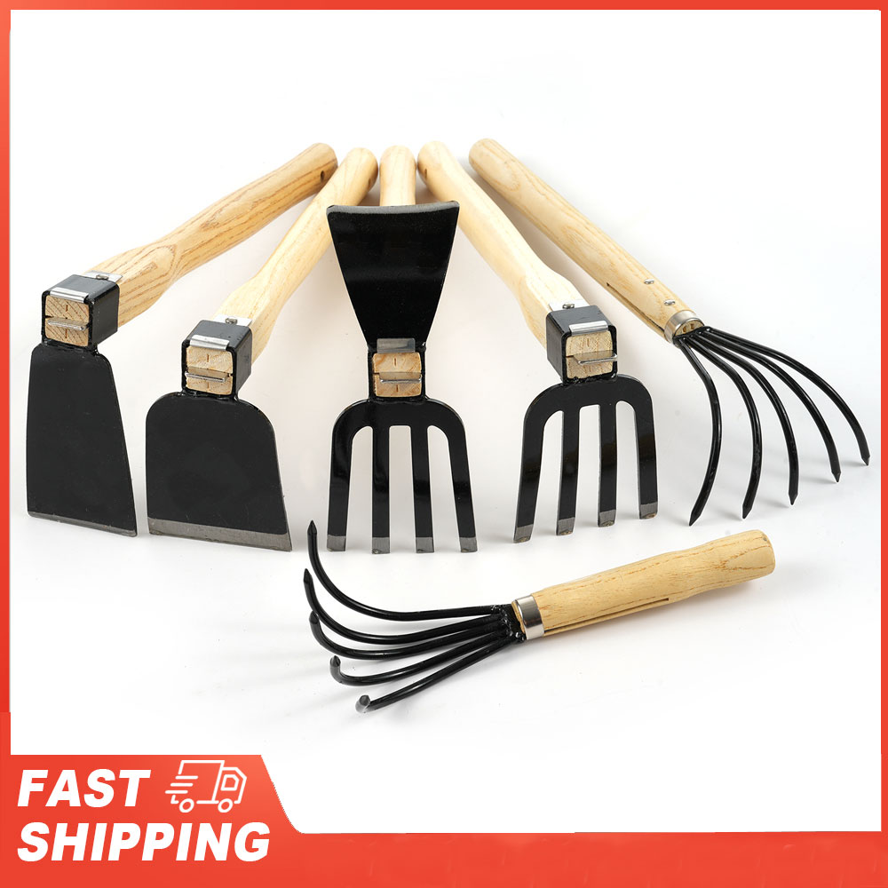 Gardening Tools On Sale - 5-Claw Rake with Wooden Handle Garden