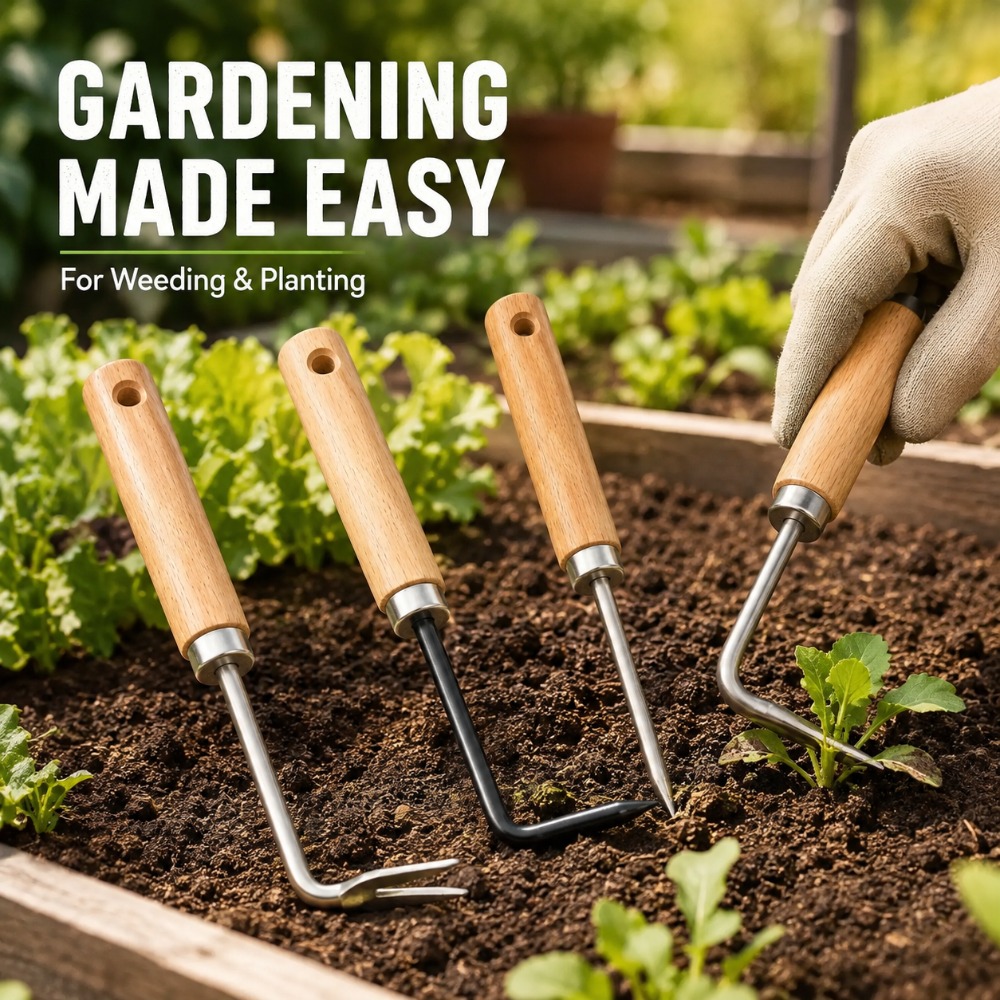 Grass Seed Spreader - Root Puller Weeding Tool Multifunction Garden