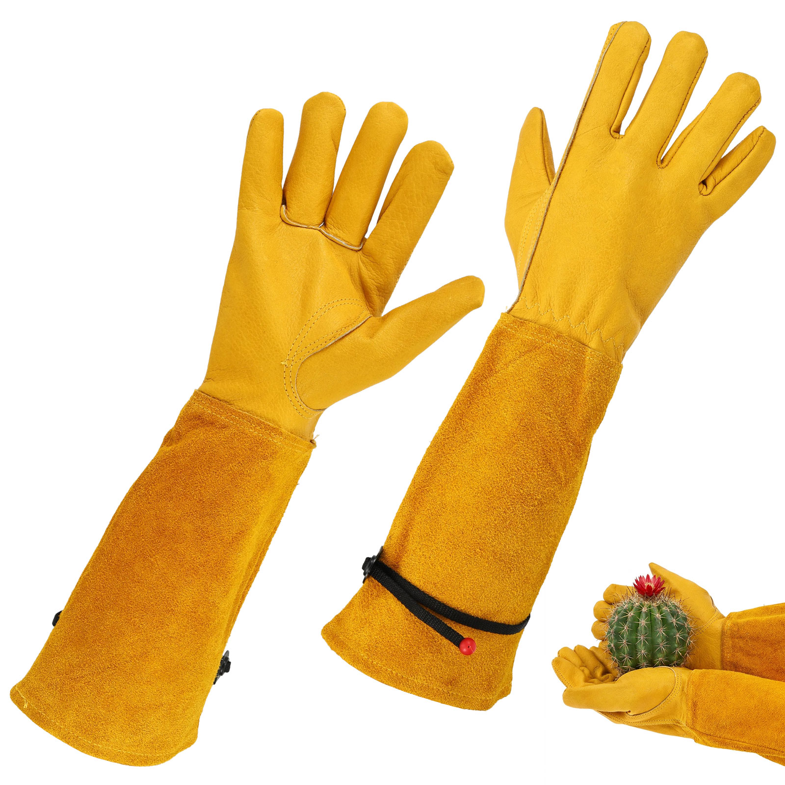 Garden Gloves Thorn Proof - Long Gardening Gloves Leather Thorn Proof
