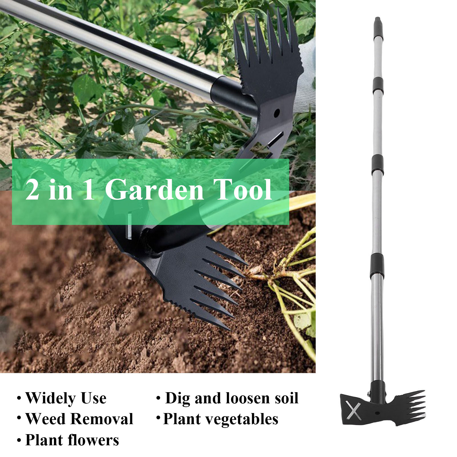 Gardening Tools To Remove Weeds - 5Pcs Weed Puller Tool w Long