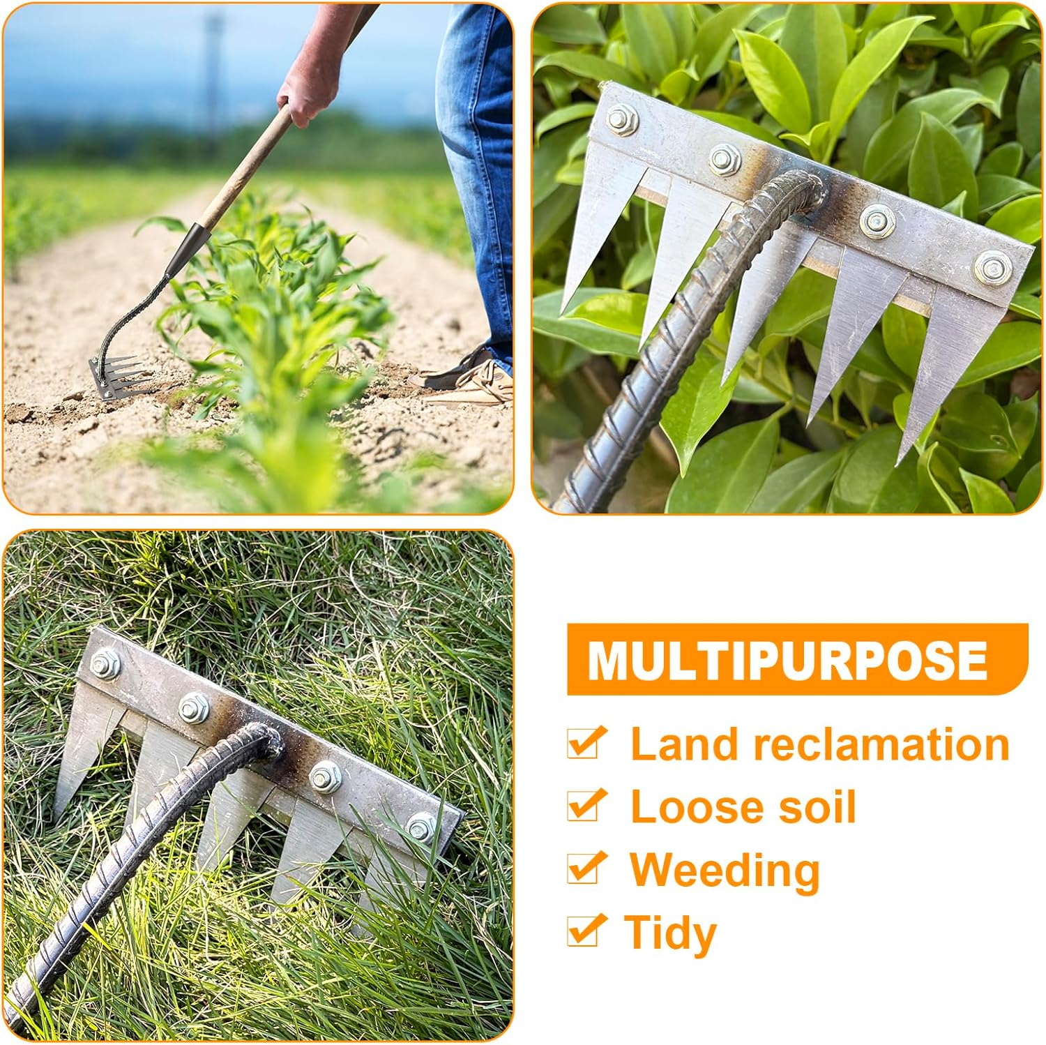 5/6/7/8 Teeth Iron Gardening H - đánh giá và giá Gardening Tools Hoe
