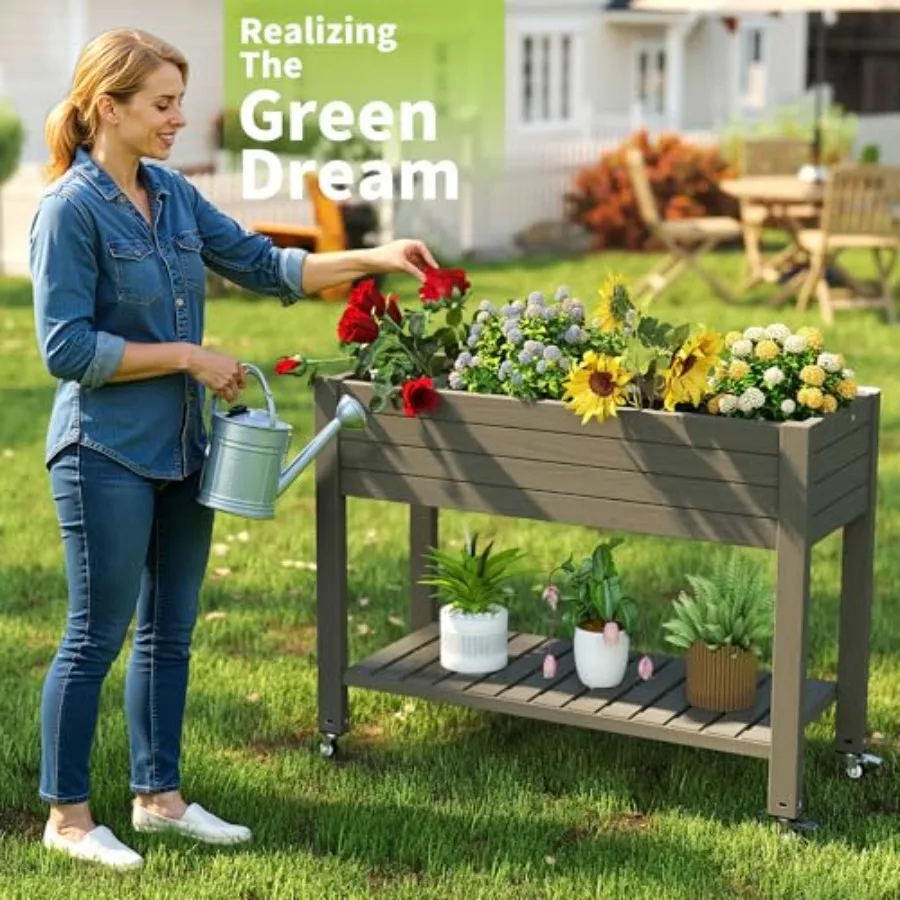 Raised Garden Bed with Legs, 3 - đánh giá và giá Self-Watering Planter
