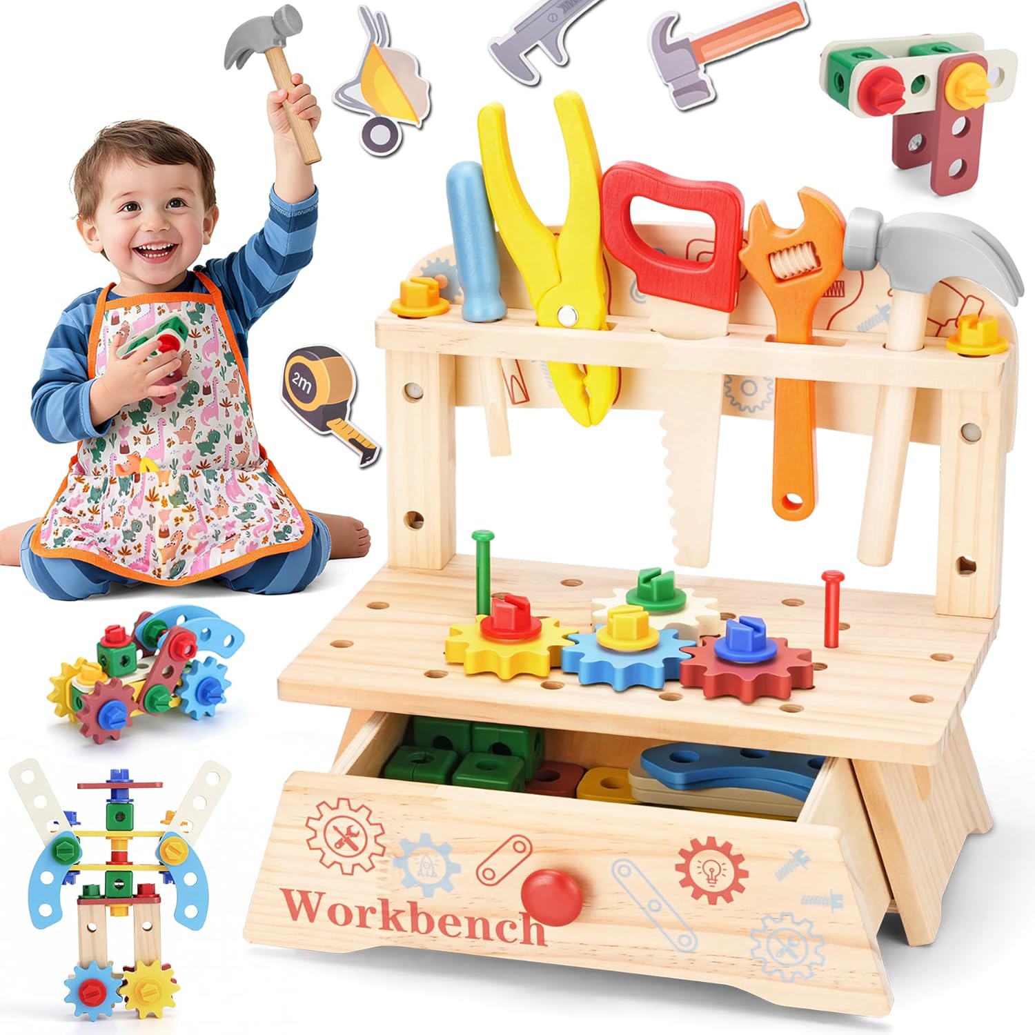 Wooden Tool Bench for Kids,Mon - đánh giá và giá Gardening Tools For Kids