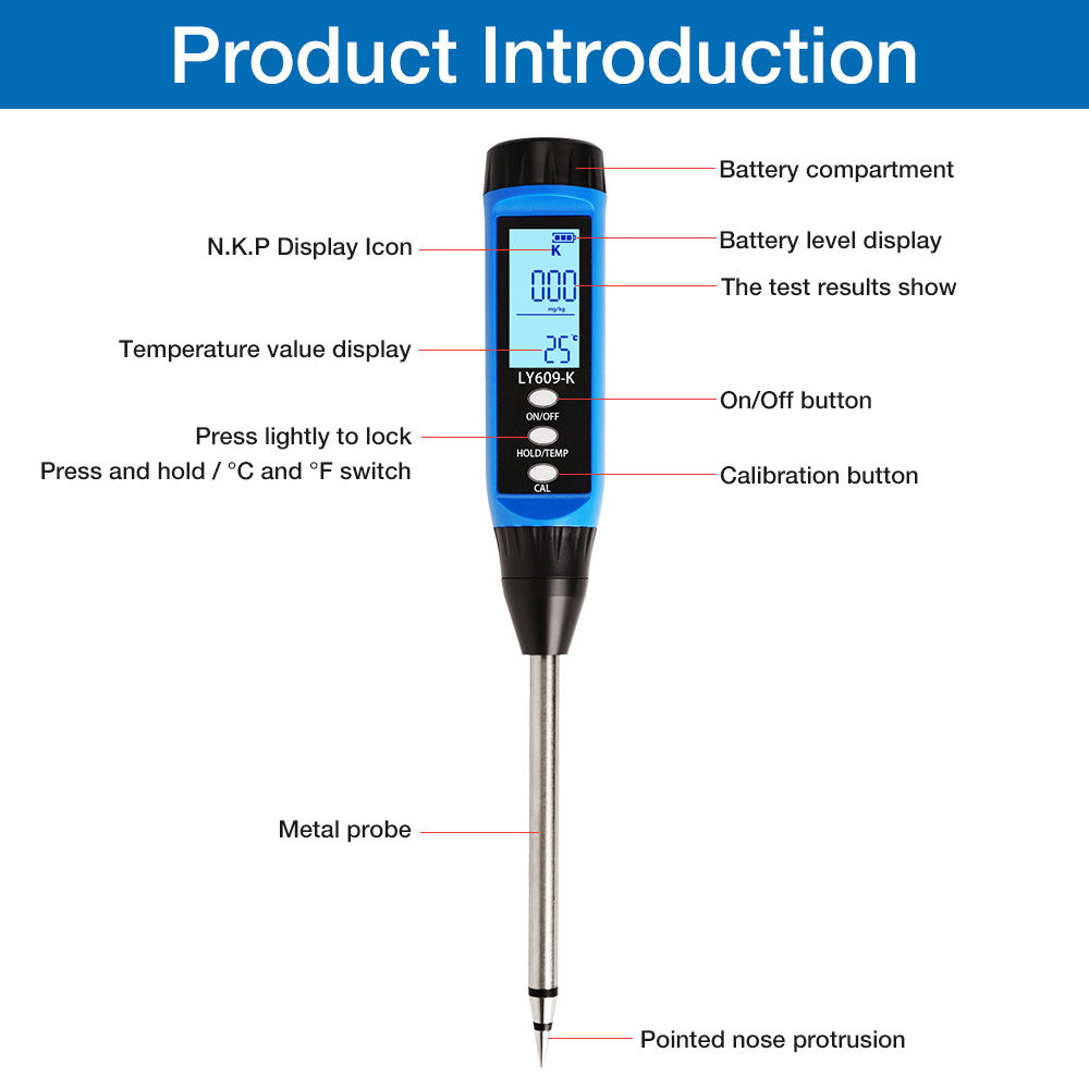 High-Precision Portable NPK So - đánh giá và giá Moisture Meter Plant