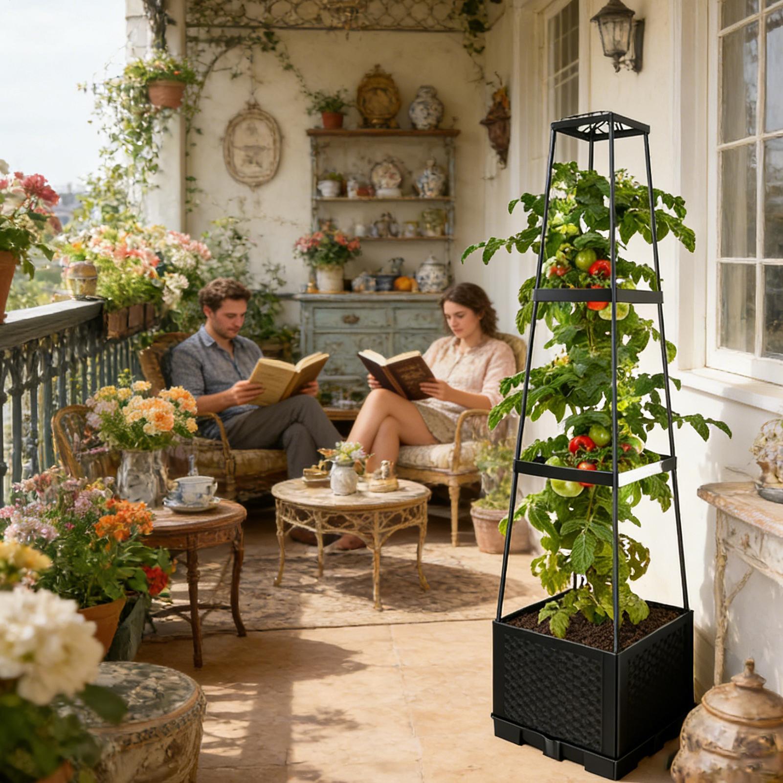 Raised Planter With Trellis 11 - đánh giá và giá Self-Watering Planter