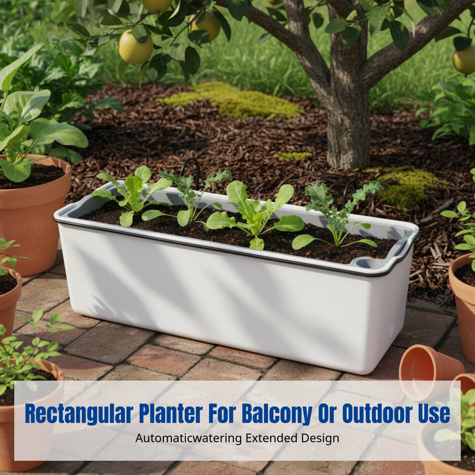 Balcony Hanging Flower Pot Rec - đánh giá và giá Self-Watering Planter