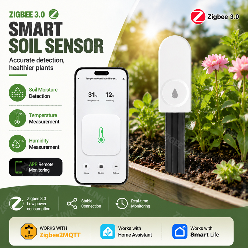 Zigbee3.0 Wireless Soil Tester - đánh giá và giá Moisture Meter Plant