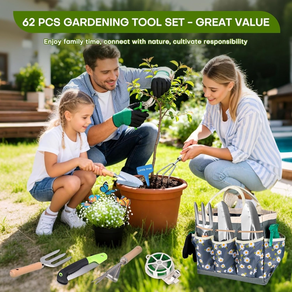 Complete 62-Piece Garden Tool  - đánh giá và giá Gardening Tools Knife