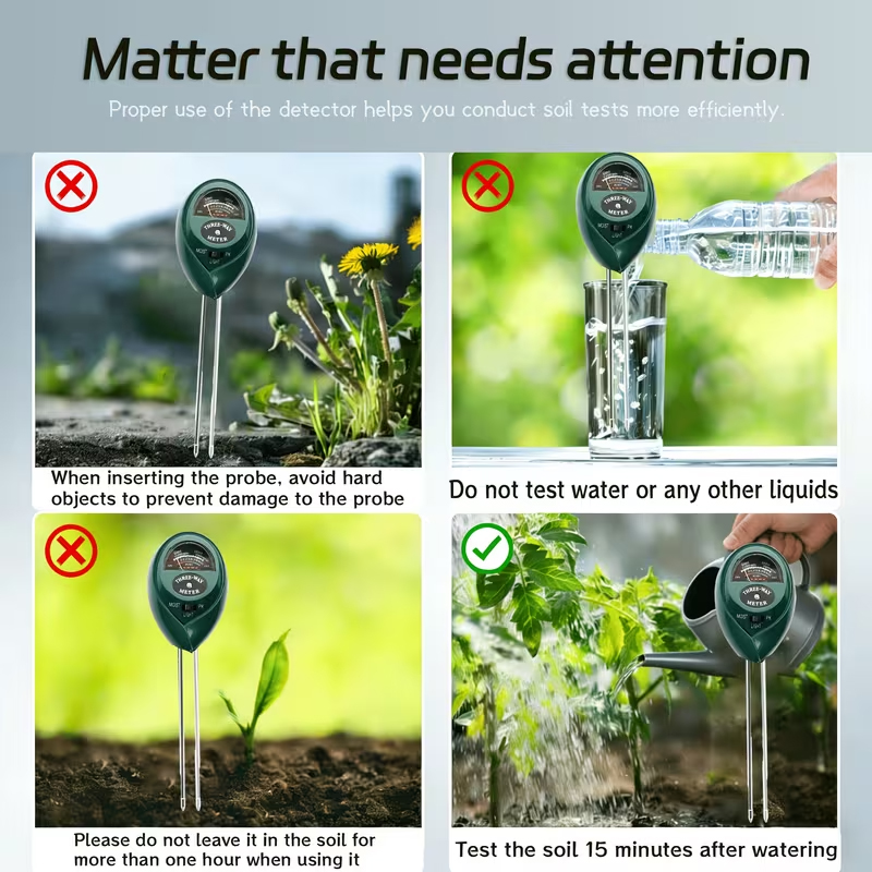 3-in-1 Soil Tester (Moisture,  - đánh giá và giá Moisture Meter Plant