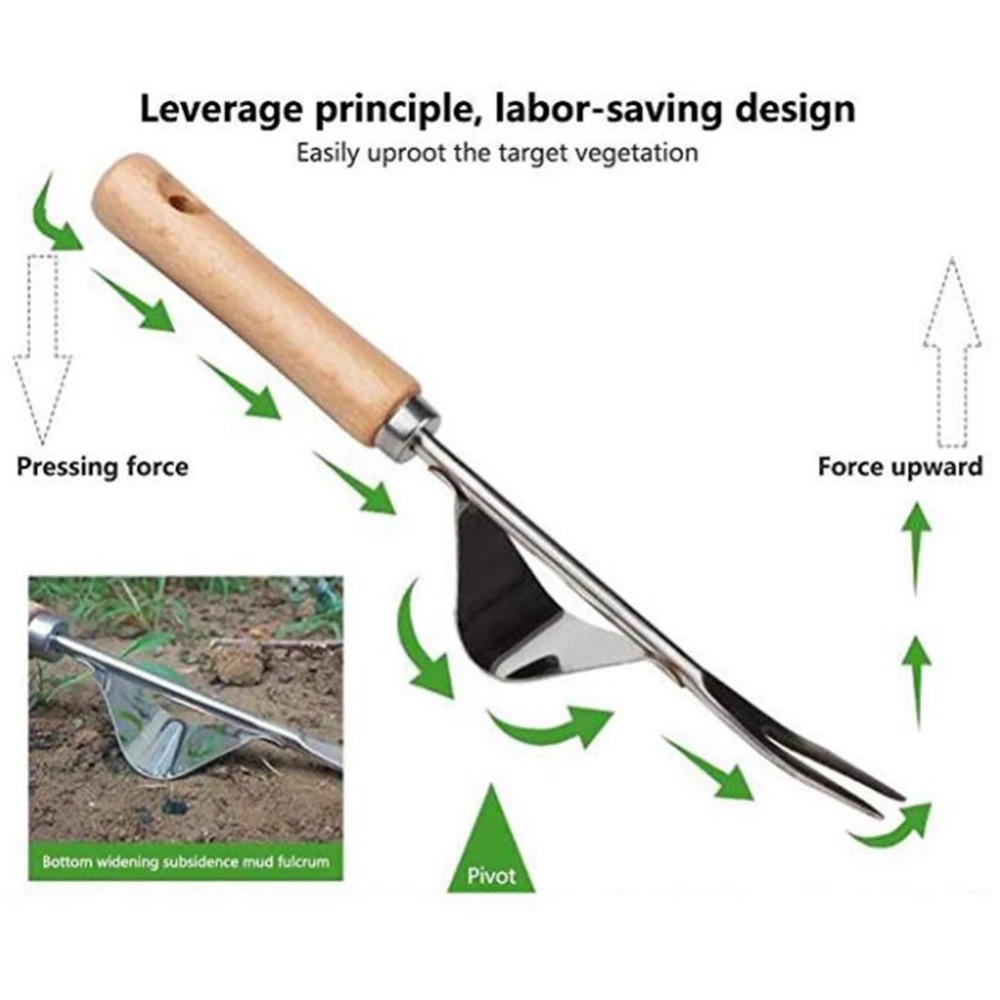 1pcs Wood Handle Stainless Ste - đánh giá và giá Gardening Tools To Remove Weeds
