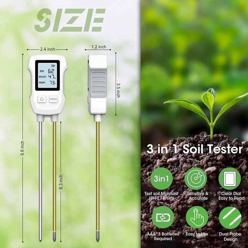 3 in 1 Soil Moisture Meter, Di - đánh giá và giá Moisture Meter Plant
