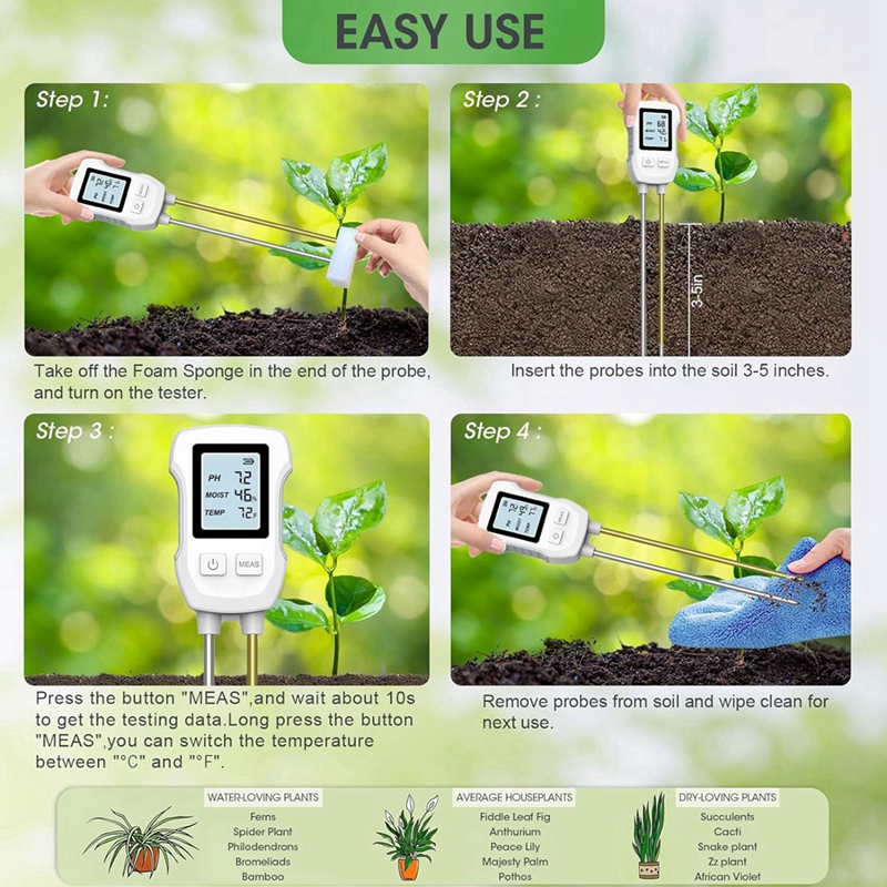 3 in 1 Soil Moisture Meter, Di - đánh giá và giá Moisture Meter Plant
