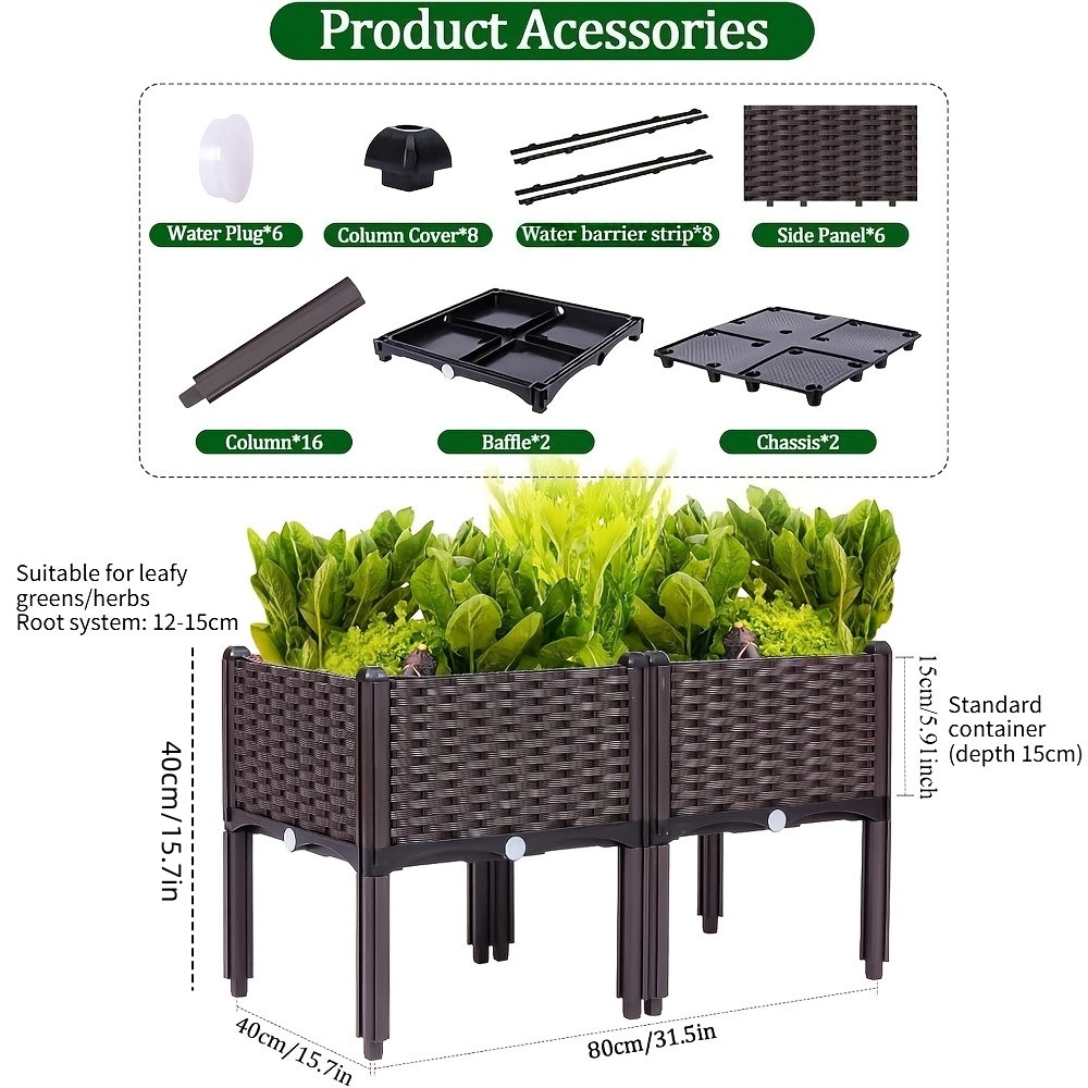 Garden Raised Bed, Elevated Fl - đánh giá và giá Self-Watering Planter