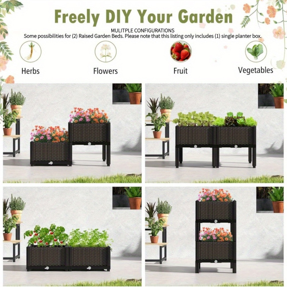 Garden Raised Bed, Elevated Fl - đánh giá và giá Self-Watering Planter