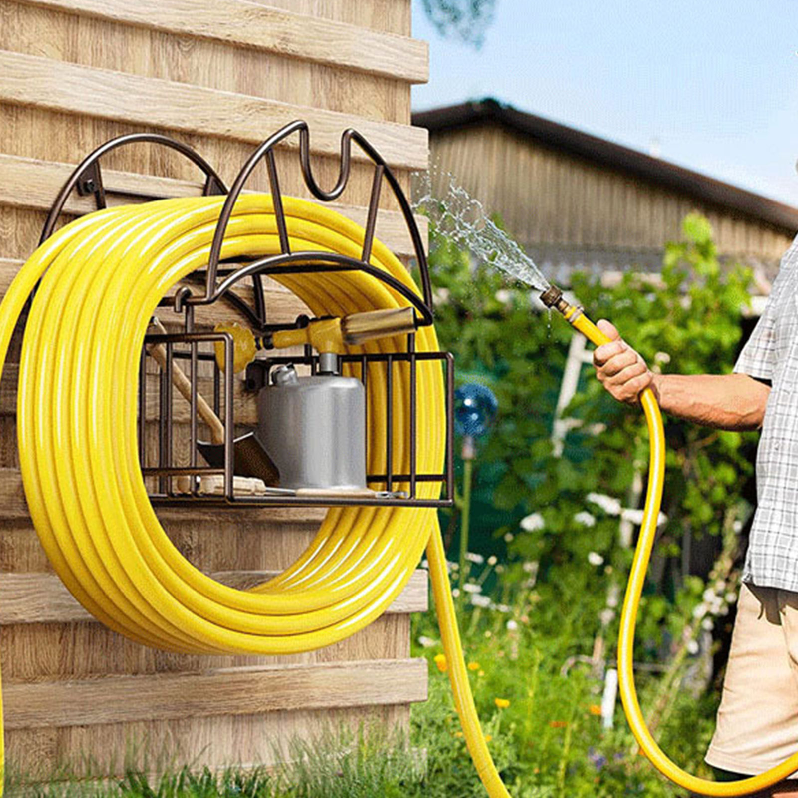 Wall Mount Garden Hose Holder  - đánh giá và giá Gardening Tools Hoe