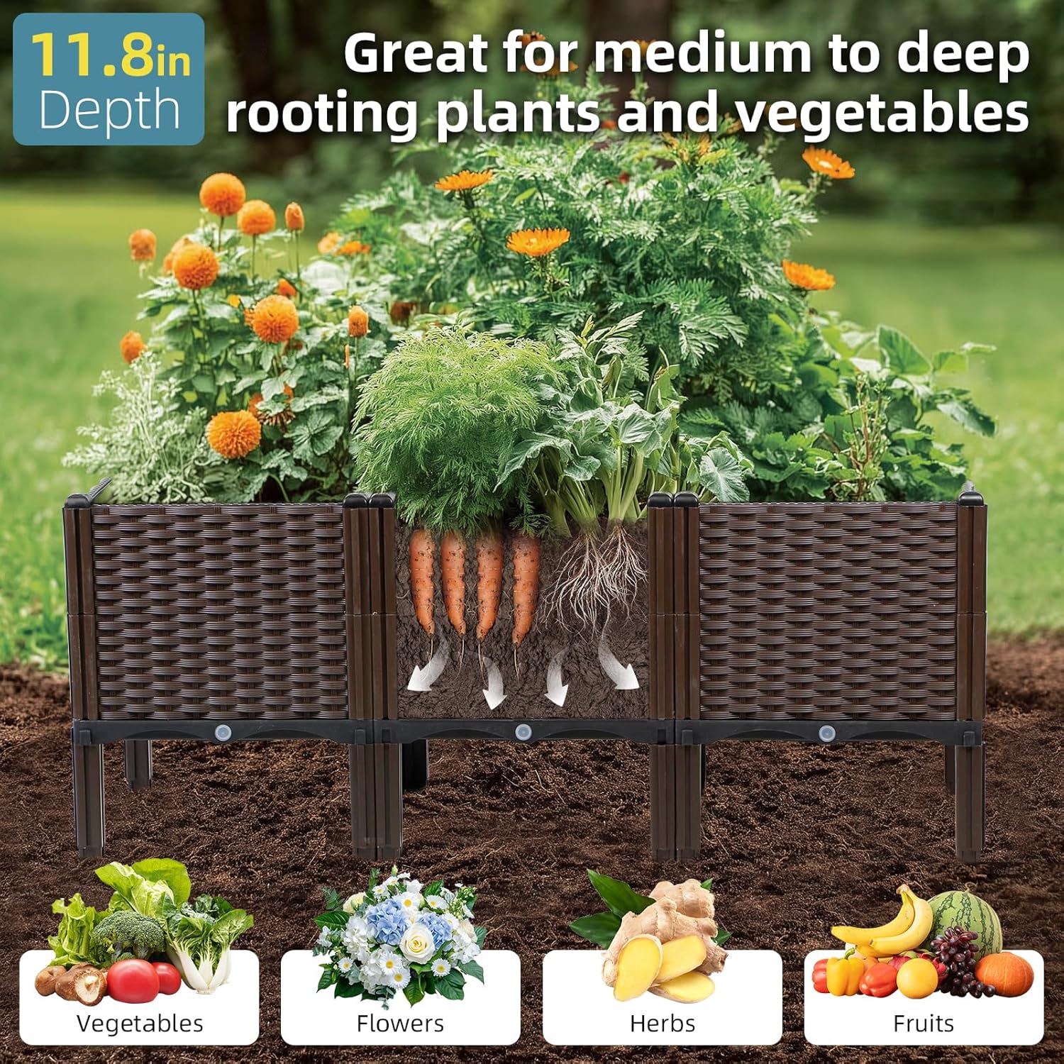 Outdoor Gardening Rattan Plant - đánh giá và giá Self-Watering Planter